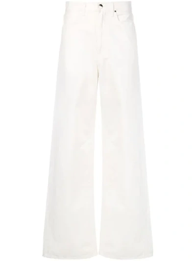 Goldsign The Trouser High-rise Wide-leg Jeans In White