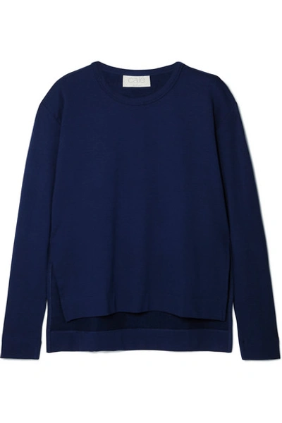 Calé Camille Stretch-jersey Sweater In Navy