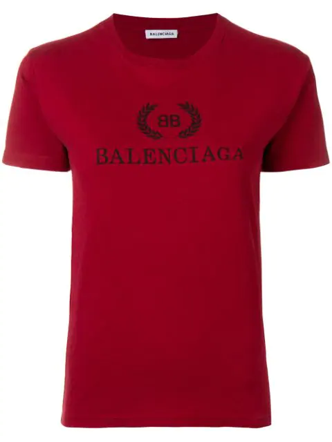 red balenciaga t shirt