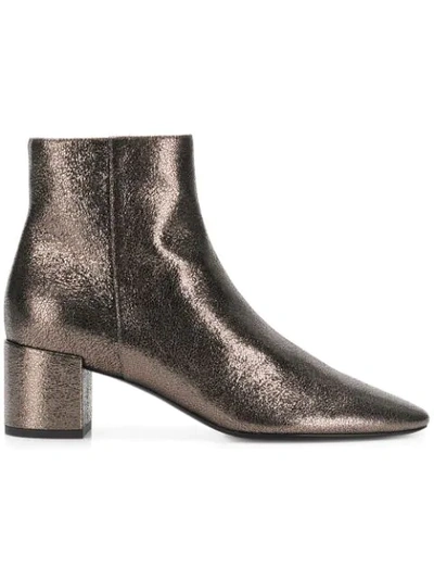 Saint Laurent Metallic Ankle Boots