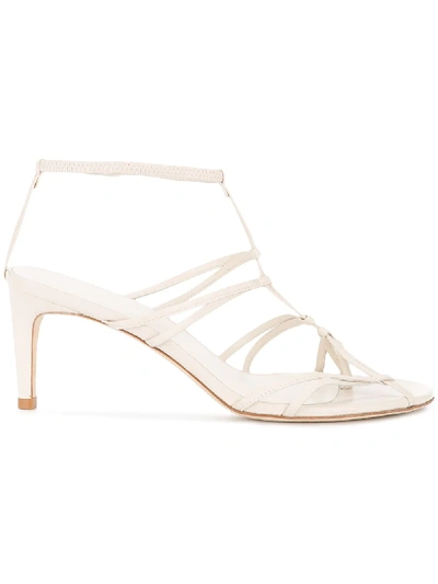 Tibi Gavin Leather Sandals In White