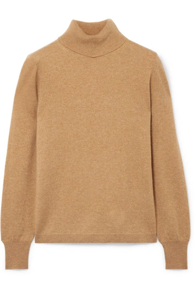 Jcrew Layla Cashmere Turtleneck Sweater In Camel