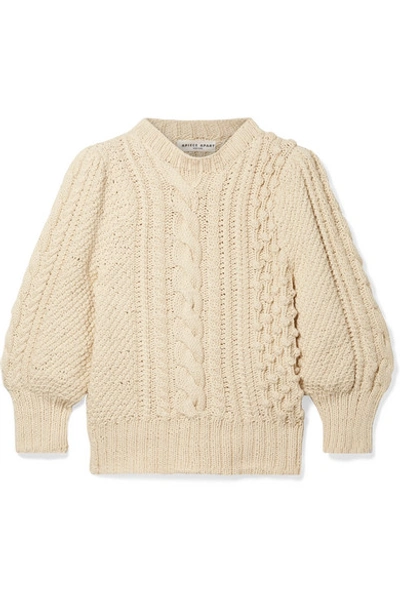 Apiece Apart Ermita Cable-knit Cotton Sweater In Cream