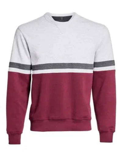 Brunello Cucinelli Colorblock Sweatshirt In Dark Red