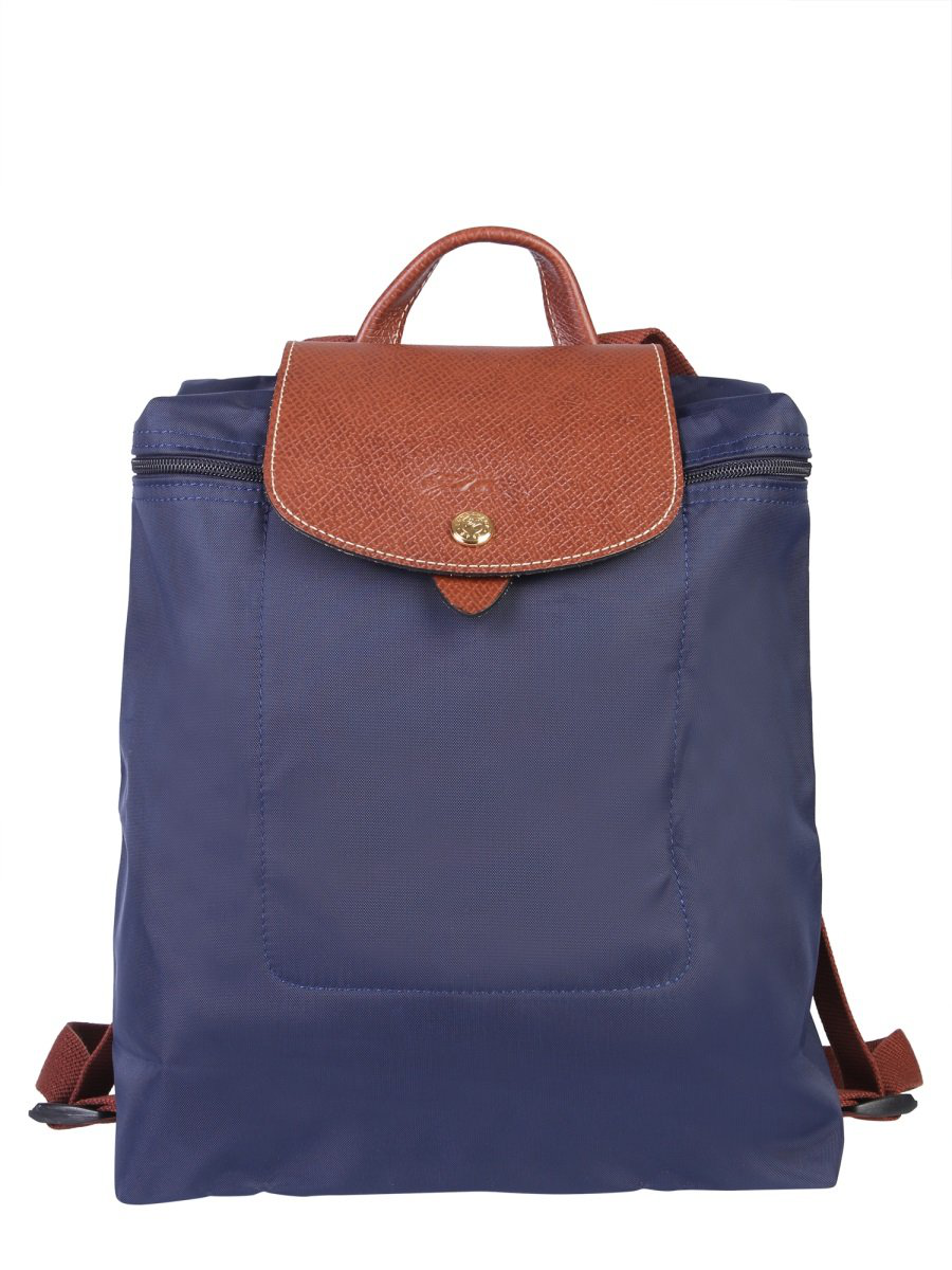 Longchamp Le Pliage Folding Backpack In Blue | ModeSens