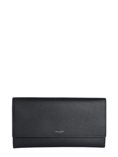 Saint Laurent Travel Wallet In Black