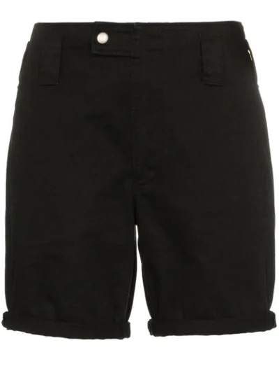 Saint Laurent Knee Length Military Shorts In Black