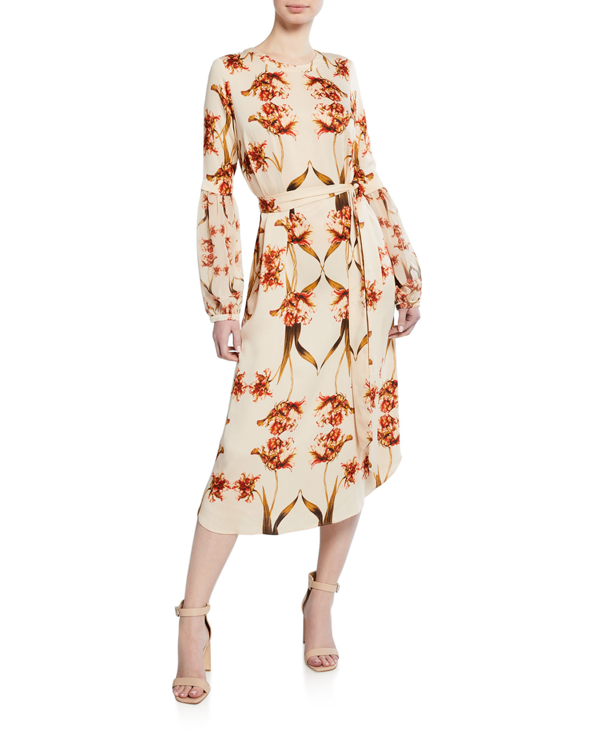 bcbg tulip print shift dress