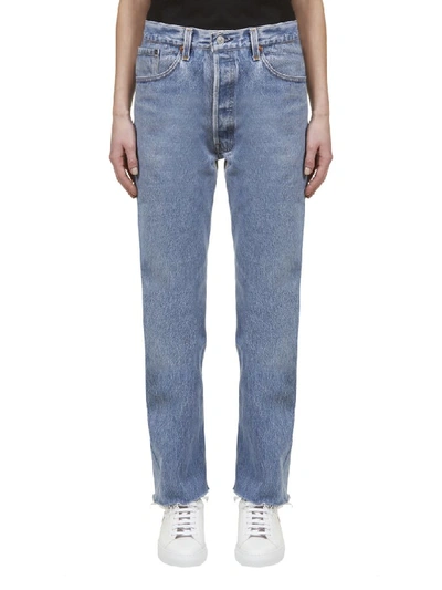 Re/done Faded Boyfriend Jeans In Denim