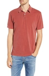 James Perse Slim Fit Sueded Jersey Polo In Tamarind Pigment