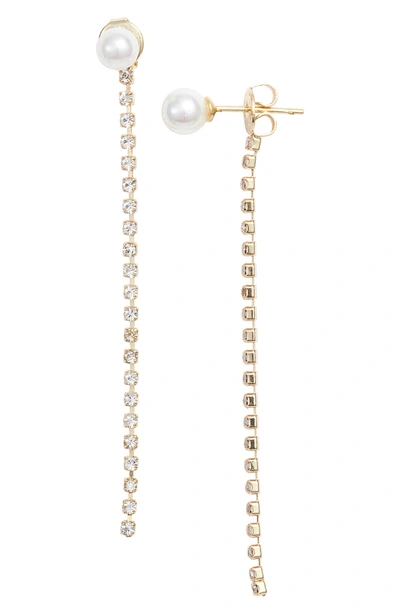 Melinda Maria Amy Imitation Pearl Earrings In Pearl/ Gold
