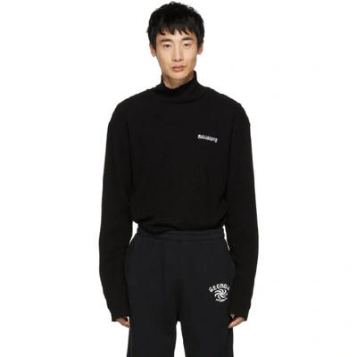 Vetements Oversized Embroidered Sweater In Black