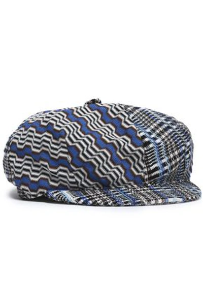 Missoni Woman Prince Of Wales Checked Wool-blend Hat Blue