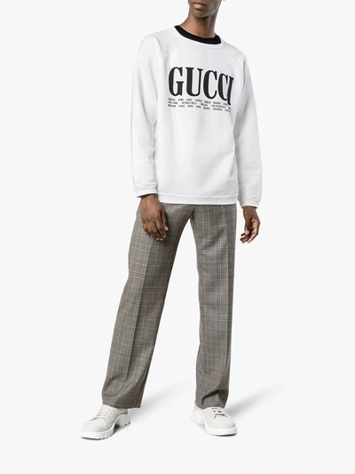 Gucci Cotton Sweatshirt In Neutrals