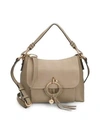 See By Chloé Small Joan Suede & Leather Shoulder Bag In Motty Grey