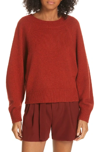 Vince Raglan Dolman Sleeve Sweater In H Redwood