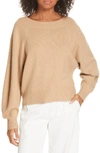 Vince Raglan Dolman Sleeve Sweater In Camel