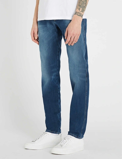 Replay Anbass Hyperflex Plus Slim Stretch-denim Jeans In Medium+blue