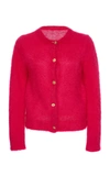 Versace Button Front Knit Cardigan In Pink