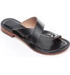 Bernardo Tia Flat Slide Sandals In Black Leather