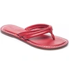 Bernardo Miami Leather Slide Sandals In Red Antique Calf Hair