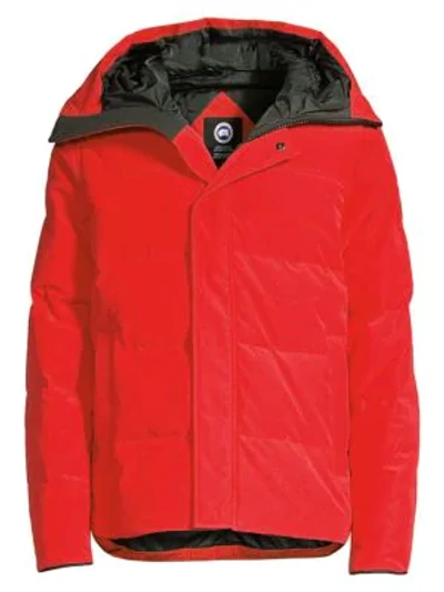 Canada Goose Men's Macmillan Parka Coat - Fusion Fit In Red