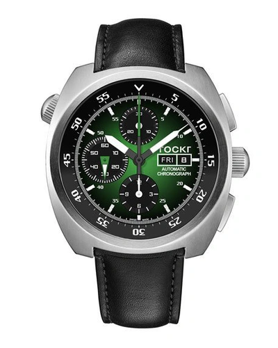 Tockr Watches Men's 45mm Air Defender Chronograph Watch, Green/black