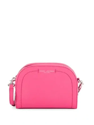 Marc Jacobs Logo Leather Crossbody Bag In Carnation