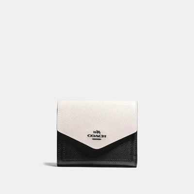 Coach Small Wallet In Colorblock In Black Multi/gunmetal