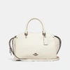 Coach Drew Satchel With Snakeskin Detail In Chalk/gunmetal