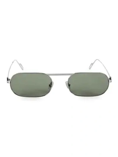 Saint Laurent Classic 55mm Round Sunglasses In Silver