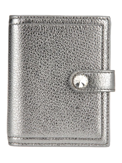 Miu Miu Clip Wallet In Chromo Silver