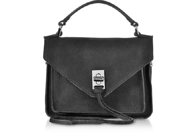 Rebecca Minkoff Black Nubuck Leather Mini Darren Messenger Bag