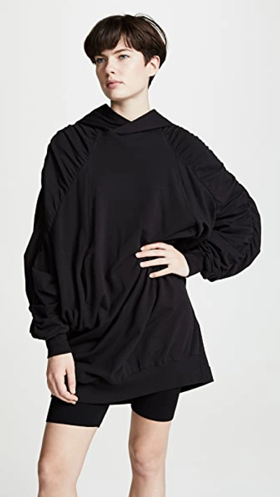 Y-3 Long Hooded Sweatshirt In Black