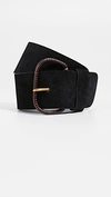 Rachel Comey Wide Estate Leather Belt In Black