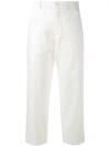 Chloé Iconic Cropped Cady Slim-leg Pants In Milk