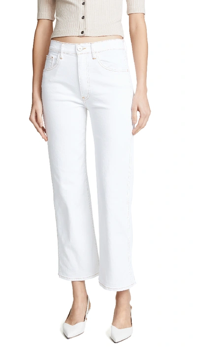 3x1 Joni High-rise Crop Wide-leg Jeans In White