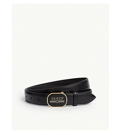 Gucci Leather Belt In Black