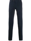 Eleventy Slim-fit Straight-leg Trousers In Blue