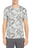 Tommy John Second Skin Crewneck Undershirt In Grey Camo