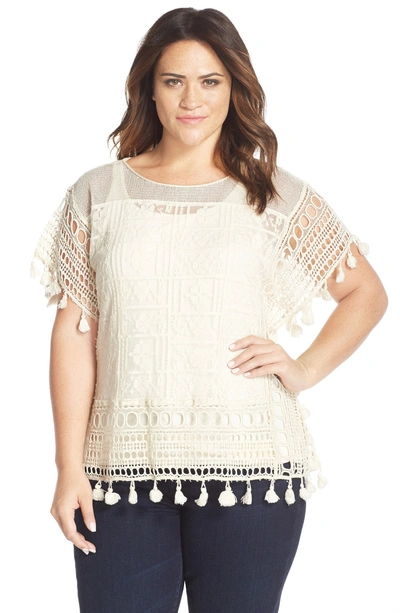 Tart 'caris' Crochet Lace Top In Ivory