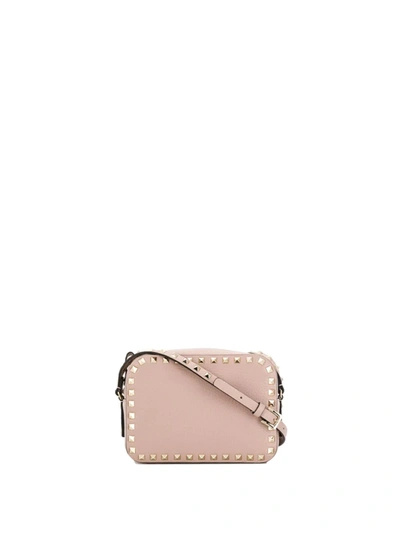 Valentino Garavani Rockstud Leather Crossbody Bag In Pink
