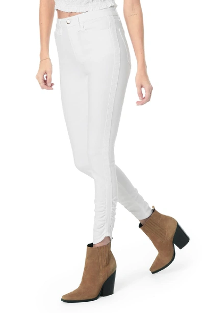 Joe's The Charlie Ankle High-rise Jeans W/ Gathered Hem In Hennie