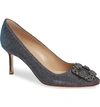 Manolo Blahnik Hangisi Pump In Midnight Blue