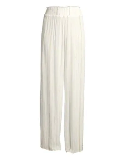 Ramy Brook Athena Lurex Striped Pants In White