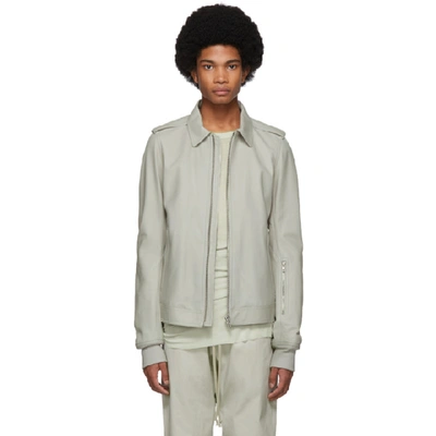Rick Owens Zipped Jacket In 61 Oyster