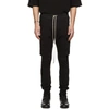 Rick Owens Cargo Layered Jogging Trousers In Black