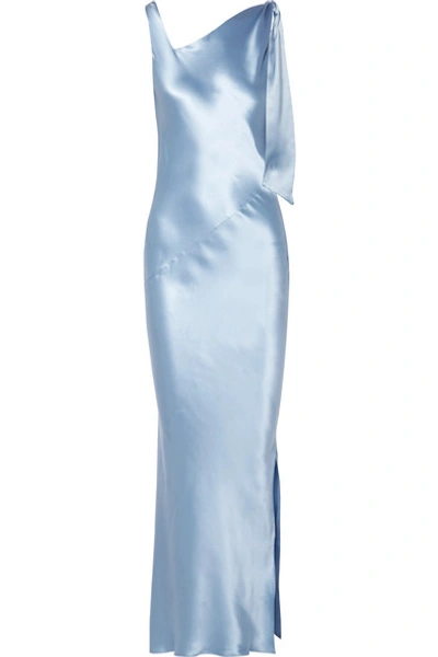 deitas silk dress DEITAS Louise knotted silk-satin maxi dress
