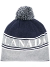 Canada Goose Pompom Wool-blend Beanie In Blue