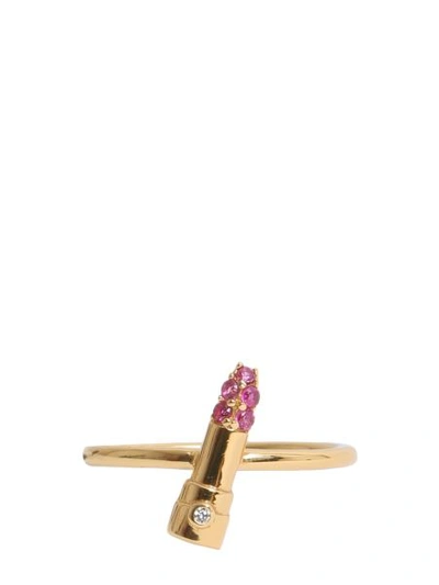 Marc Jacobs Lipstick Ring In Gold